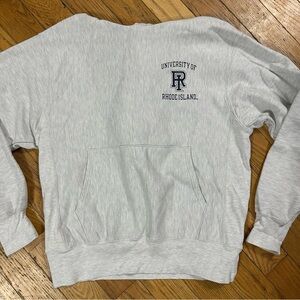 Champion Reverse Weave University of Rhode Island URI Hoodie Size L